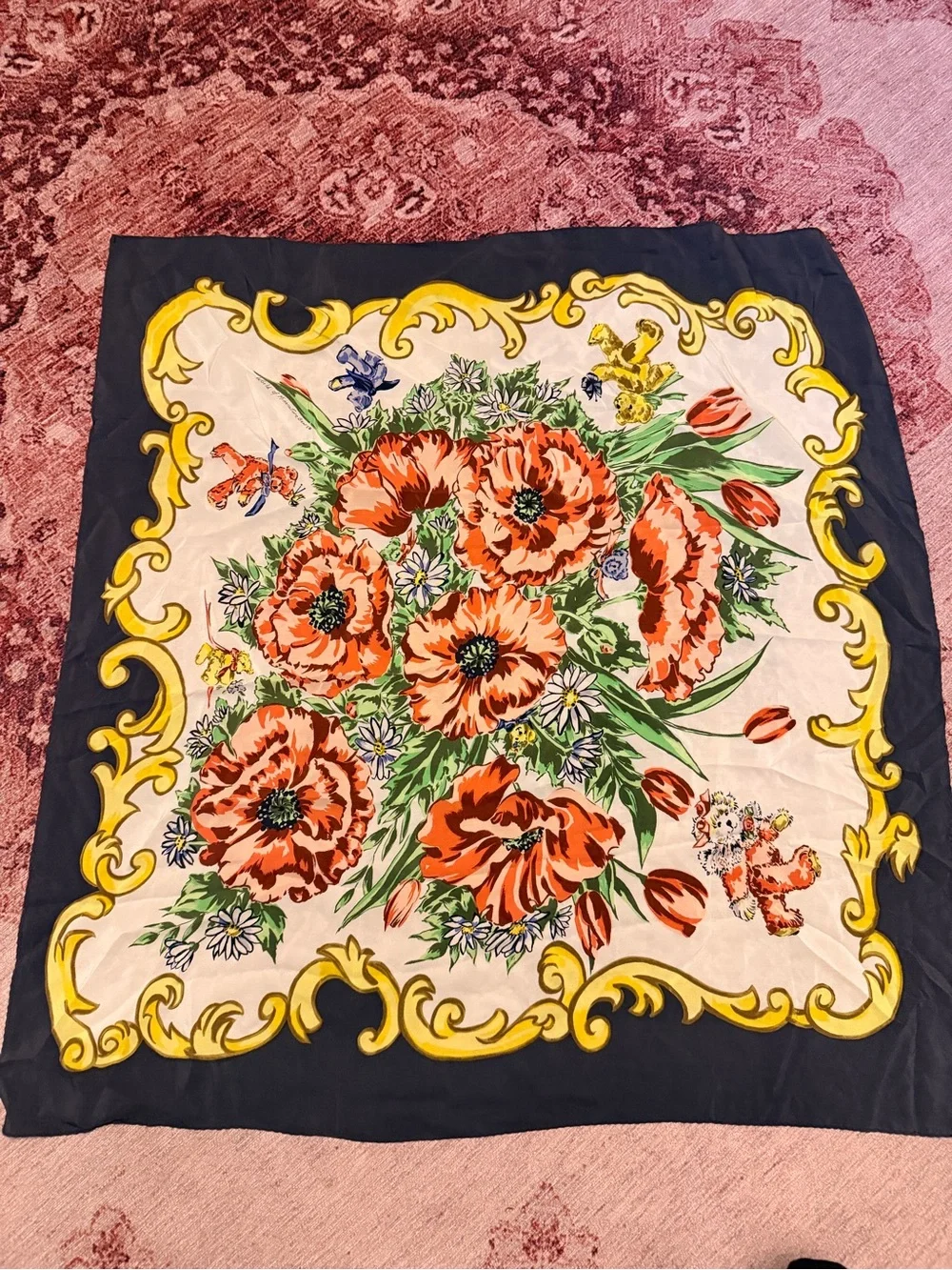 Bundle of 12 Vintage Scarves- Silk, Polyester, Cotton etc.
